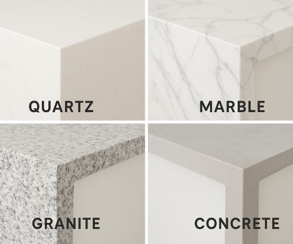 countertop with waterfall edge