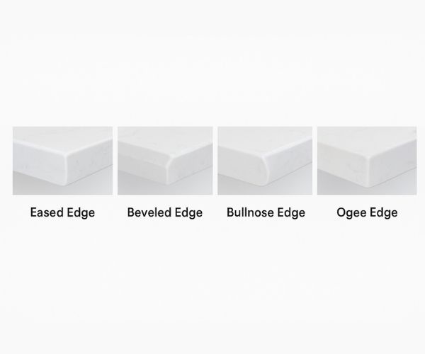 eased countertop edge